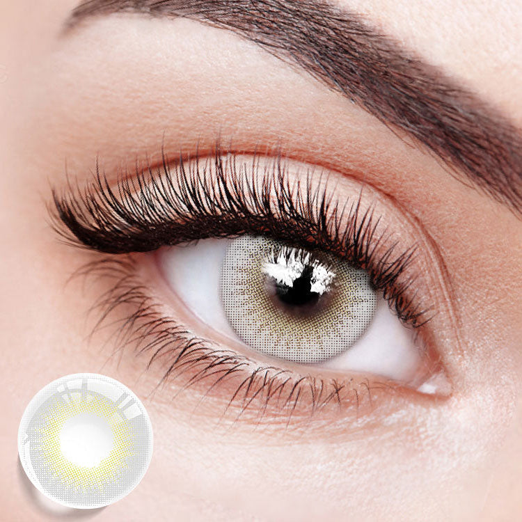 Wearing Illusion Gray Colored Contact Lenses